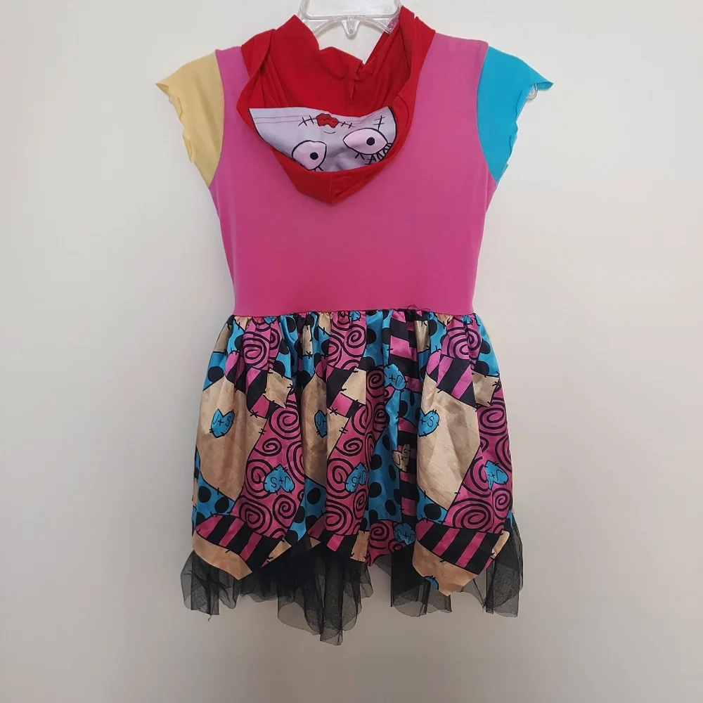 Disney Sally Hooded Halloween Costume with Patchwork Design Youth 7/8 - Picture 4 of 5